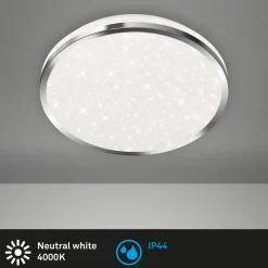 Acorus LED-loftslampe, IP44, stjernedekor, Ø 28 cm