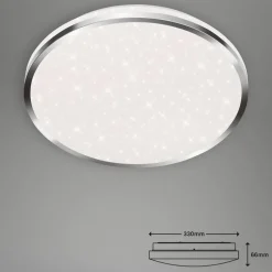 Acorus LED-loftslampe, IP44, stjernedekor, Ø 33 cm
