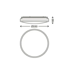 Acorus LED-loftslampe, IP44, stjernedekor, Ø 33 cm