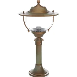 Adessora sokkellampe, messing, glas, højde 48 cm