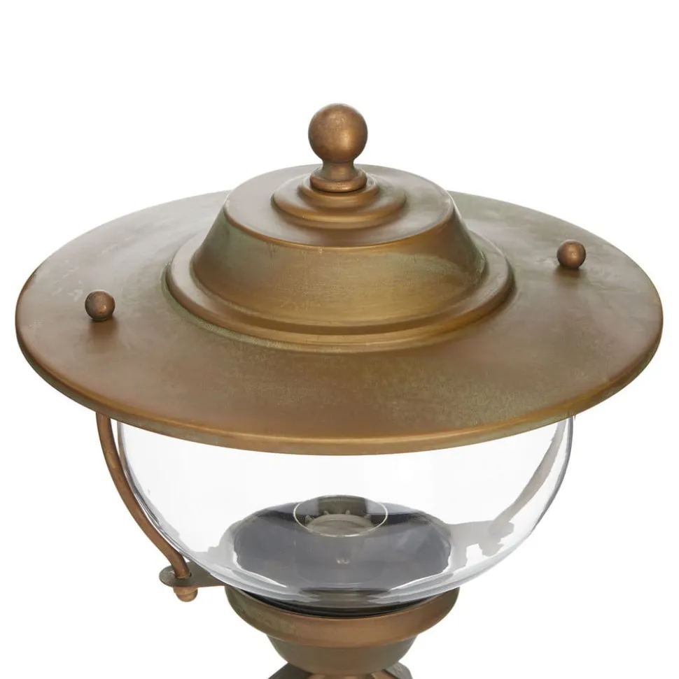 Adessora sokkellampe, messing, glas, højde 48 cm