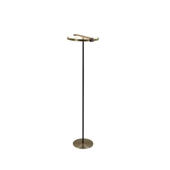 Aerial LED-gulvlampe, messing/sort, stål, silikone