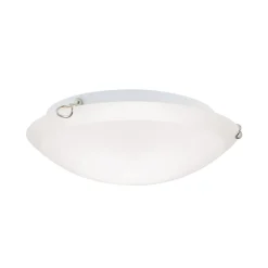 Agada loftslampe, opalglas, krom, 30 cm