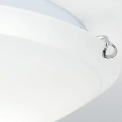 Agada loftslampe, opalglas, krom, 40 cm