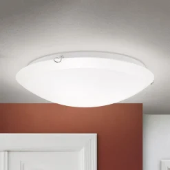 Agada loftslampe, opalglas, krom, 50 cm