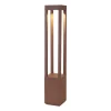 Agra LED-gadelampe, brun, aluminium, højde 65 cm