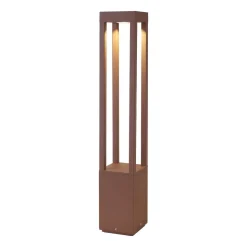 Agra LED-gadelampe, brun, aluminium, højde 65 cm