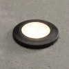 Aldo LED indbygningslampe, rund sort/klar 3.000 K