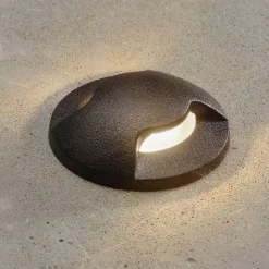 Aldo 2L LED indbygningslampe, sort/klar 3.000 K