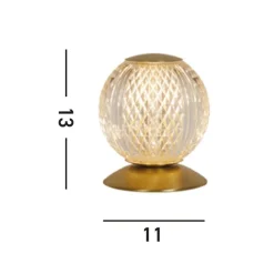 Allure bordlampe messingfarvet, stål, akryl