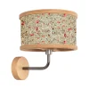 ALMUT 2610 væglampe Ø 25cm, hø/røde rosenblomster