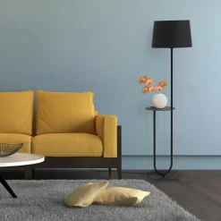 Aluminor Duo gulvlampe med opbevaringsbord