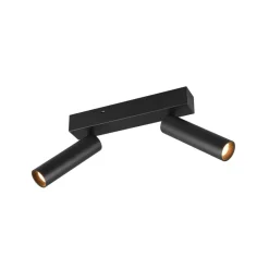 Ambala LED loftspot, 2 lyskilder, sort, metal, CCT, dæmpbar