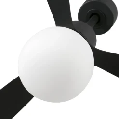 Amelia Ball loftventilator, LED-lampe, sort
