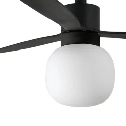 Amelia Ball loftventilator, LED-lampe, sort