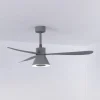 Amelia Cone loftventilator, LED-lampe, grå