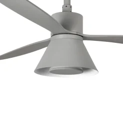 Amelia Cone loftventilator, LED-lampe, grå