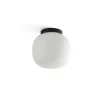 Amelia loftlampe til bad, sort/opal, glas, Ø 21,5 cm