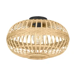 Amsfield loftlampe af bambus, oval