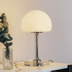 Ancilla LED-bordlampe med dæmper, forkromet