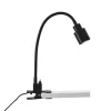 Andres bordlampe med klemme, fleksibel hals, sort
