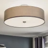Andria loftslampe i tekstil, 60 cm, lysegrå