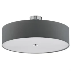 Andria loftslampe i tekstil, 60 cm, lysegrå