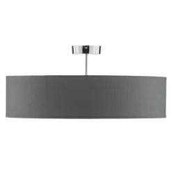 Andria loftslampe i tekstil, 60 cm, lysegrå
