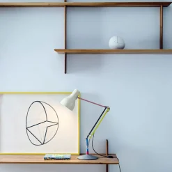 Anglepoise bordlampe Type 75 Mini, lysegrå, 70 cm