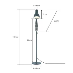 Anglepoise Type 75 gulvlampe skifergrå