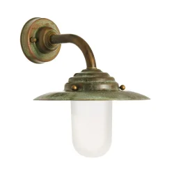 Antique væglampe, højde 26 cm, antik-kobber