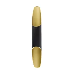 Apodis LED-væglampe, sort/guld, højde 50 cm, metal dæmpbar