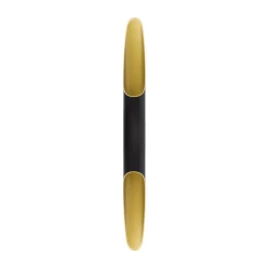 Apodis LED-væglampe, sort/guld, højde 80 cm, metal dæmpbar