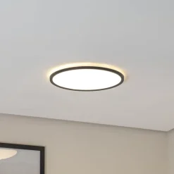 Aqua LED-panel, Ø 40 cm, sort, metal/plast, CCT dæmpbar