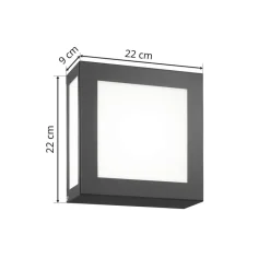 Aqua Legendo Mini ud. væglampe, sensor antracit