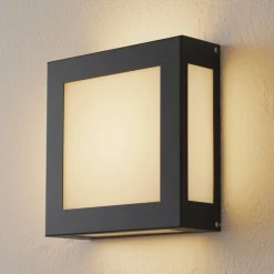 Aqua Legendo udend. LED-væglampe, sensor, antracit