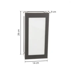 Aqua Rain udendørs LED-væglampe, sensor, antracit