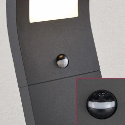 Arcchio Advik LED-vejlampe, 100 cm, antracit, sensor, IP54