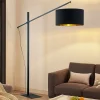 Arcchio buelampe Mossa, 200 cm, sort-guld, tekstil