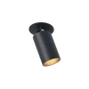 Arcchio Davin indbygningsspot, cylinder, sort