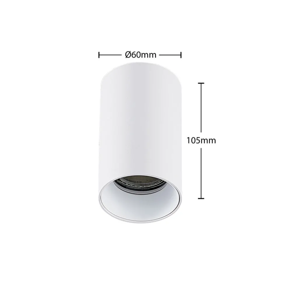 Arcchio Downlight Brinja, hvid, metal, Ø 6 cm, rund, GU10