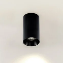 Arcchio Downlight Brinja, sort, metal, Ø 6 cm, rund, GU10