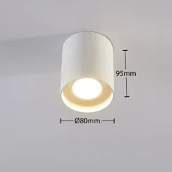 Arcchio downlight Carson, højde 10 cm, hvid, aluminium
