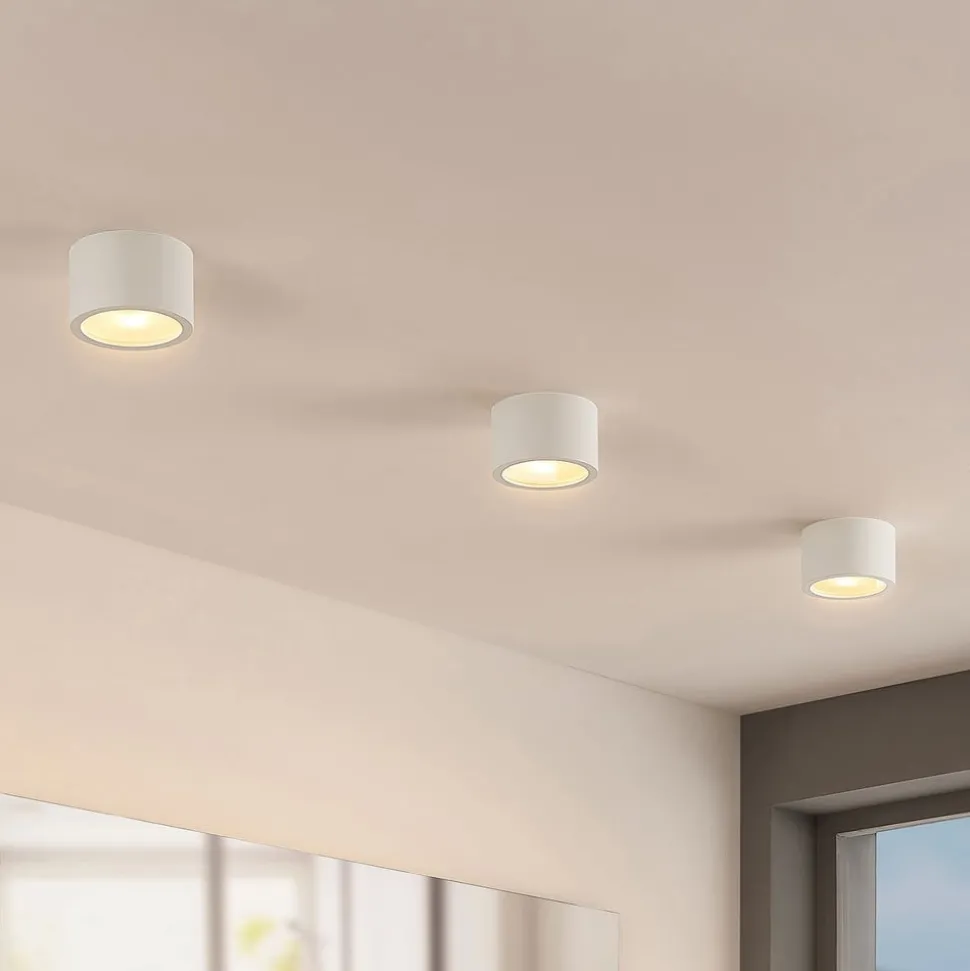 Arcchio downlight Nieva, G9, hvid, rund, Ø 10cm, metal