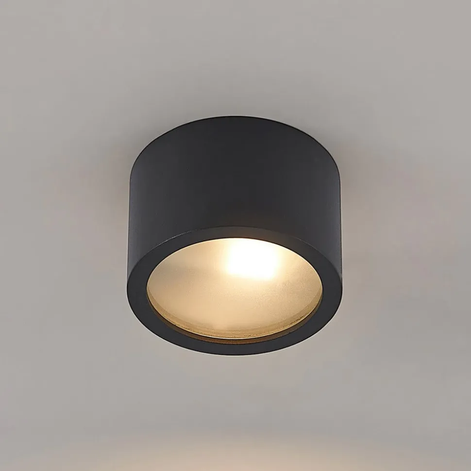 Arcchio downlight Nieva, G9, sort, rund, Ø 10cm, metal