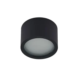 Arcchio downlight Nieva, GX53, sort, rund, Ø 10cm, metal