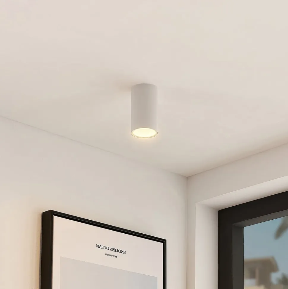 Arcchio downlight Olivir, hvid, metal, Ø 6cm, GU10, IP44