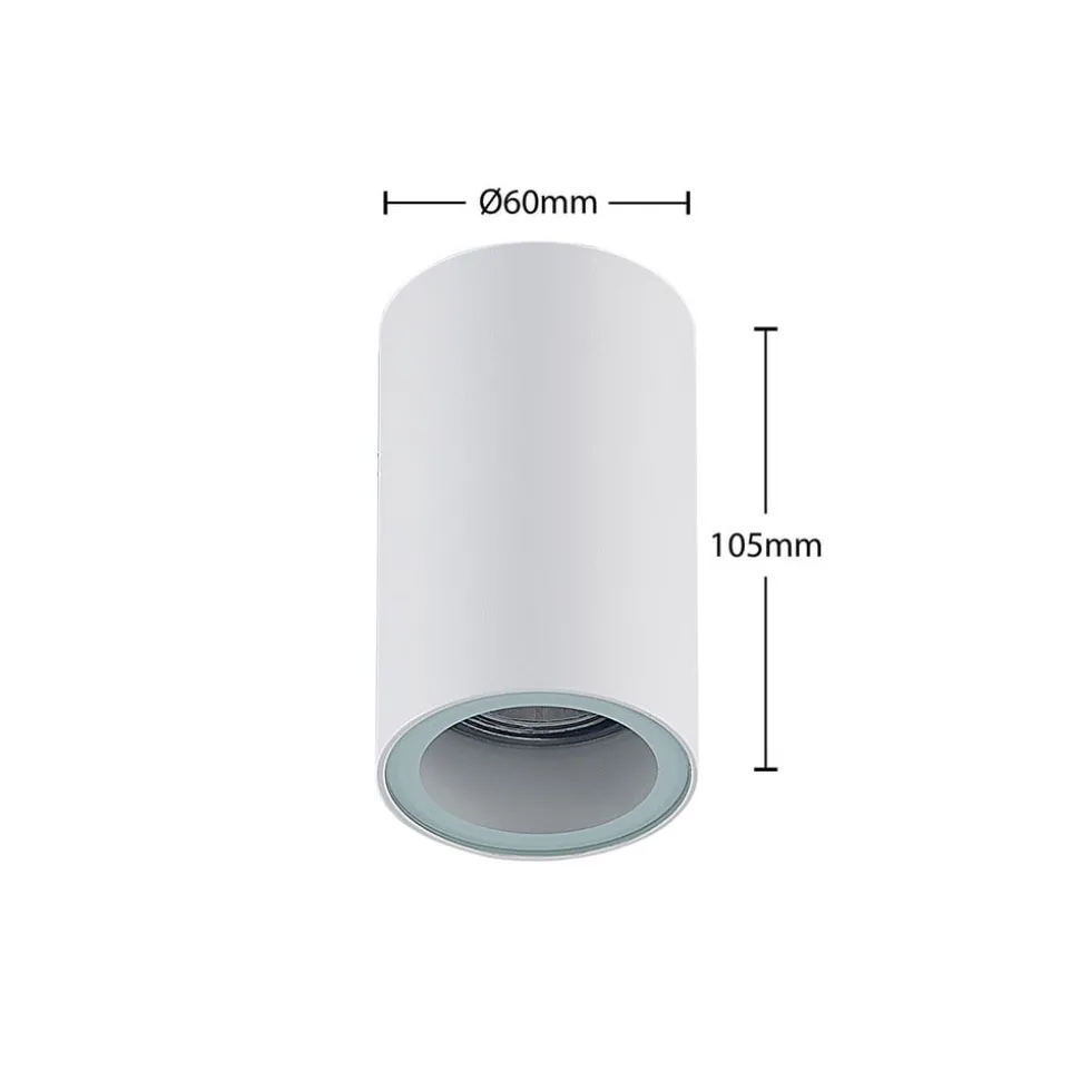 Arcchio downlight Olivir, hvid, metal, Ø 6cm, GU10, IP44
