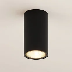 Arcchio downlight Olivir, sort, metal, Ø 6cm, GU10, IP44