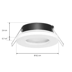 Arcchio downlight Sylvi hvid Ø 8,2 cm